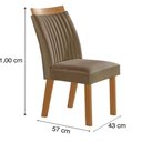Ver imagem 2 de Conjunto 2 Cadeiras Estofadas para Mesa de Jantar Dara Lj Bege