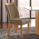 Ver imagem 3 de Conjunto 2 Cadeiras Estofadas para Mesa de Jantar Dara Lj Bege