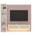 Ver imagem 2 de Home Supremo Slim/Native Ripado 212,2 cm - Rosa Sonho/Branco/Tela Rattan Creme