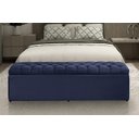 Ver imagem 2 de Calçadeira Baú Imperatriz 100 cm Suede Azul Marinho