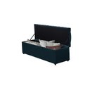 Ver imagem 3 de Calçadeira Baú Imperatriz 100 cm Suede Azul Marinho