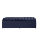 Ver imagem 1 de Calçadeira Baú Imperatriz 100 cm Suede Azul Marinho