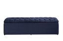 Ver imagem 1 de Calçadeira Baú Imperatriz 100 cm Suede Azul Marinho