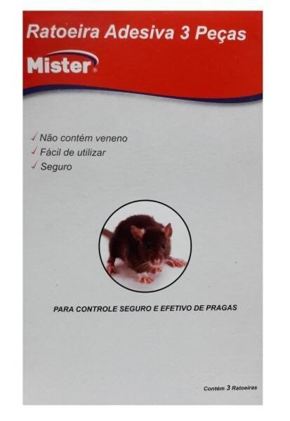 Ratoeira Adesiva Embalagem com 3 Peças - Mister