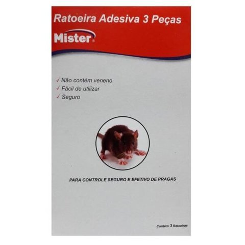 Ratoeira Adesiva Embalagem com 3 Peças - Mister
