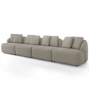 Ver imagem 4 de Sofá 4 Lugares para Sala de Estar Living 308cm Arlo F04 Linho Bege Escuro Tc-10055 - Lyam Decor