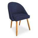 Ver imagem 2 de Kit 6 Cadeiras de Jantar Bela Estrutura Madeira Veludo Azul Marinho Pallazio