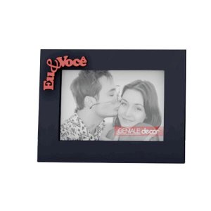 Porta Retrato Horizontal Preto 15X21 Eu & Você Geniale 12