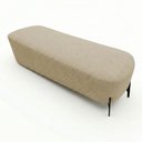 Ver imagem 2 de Puff Recamier Decorativo Orgânico Lavie 140cm Premium Chenille Bouclê Pérola - Desk Design