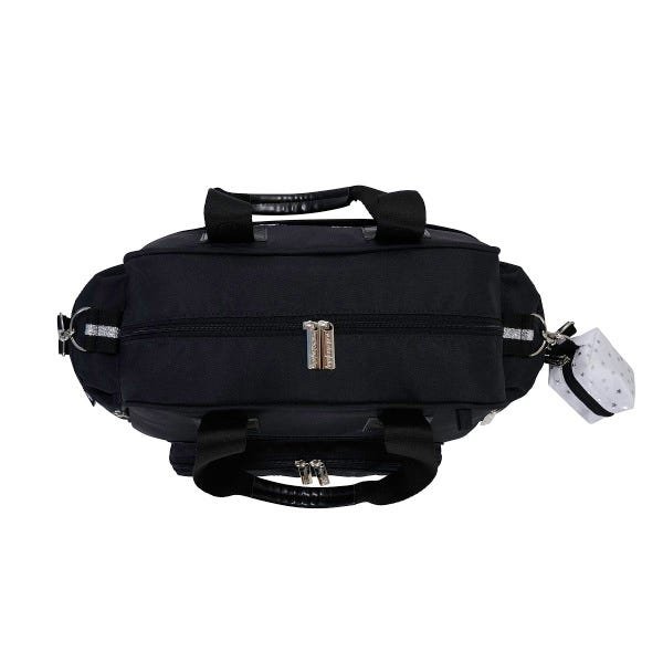 Kit Mala Maternidade com Rodinha e Bolsa Everyday Nylon Glow Preta - Masterbag Baby - 11