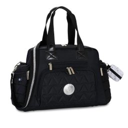 Kit Mala Maternidade com Rodinha e Bolsa Everyday Nylon Glow Preta - Masterbag Baby - 4