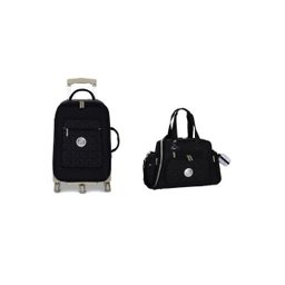 Kit Mala Maternidade com Rodinha e Bolsa Everyday Nylon Glow Preta - Masterbag Baby - 1