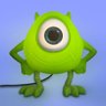 Luminária Infantil Usare Mike Wazowski Monstros S A Disney Pixar com Lâmpada LED - 1