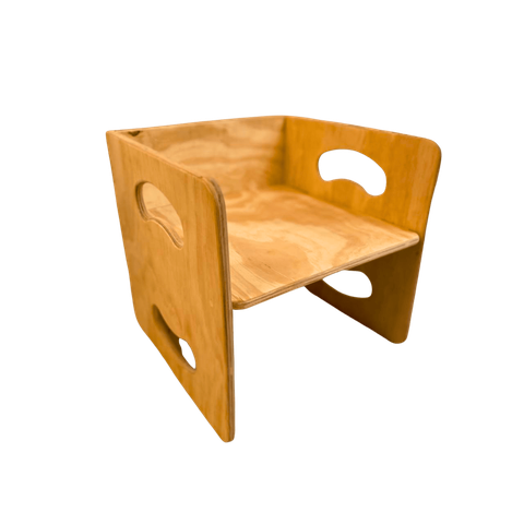 Cadeira Cubo em Madeira Montessori