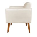 Ver imagem 3 de Kit 2 Poltronas Marisa Suede Pés Palito Castanho D'Rossi - Bege