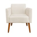 Ver imagem 4 de Kit 2 Poltronas Marisa Suede Pés Palito Castanho D'Rossi - Bege