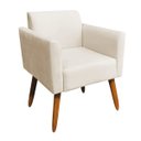 Ver imagem 5 de Kit 2 Poltronas Marisa Suede Pés Palito Castanho D'Rossi - Bege