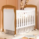 Ver imagem 2 de Berço Americano Danny Branco/Savana com Colchão D18 - Reller Móveis