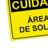 Placa de Sinalização Cuidado Área de Solda em Pvc - 2