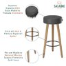 Kit 2 Banquetas Londres Cor Preto Salaone - 5