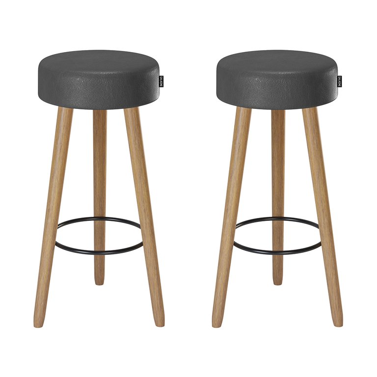 Kit 2 Banquetas Londres Cor Preto Salaone