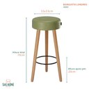 Ver imagem 4 de Kit 2 Banquetas Londres em Verde Salaone