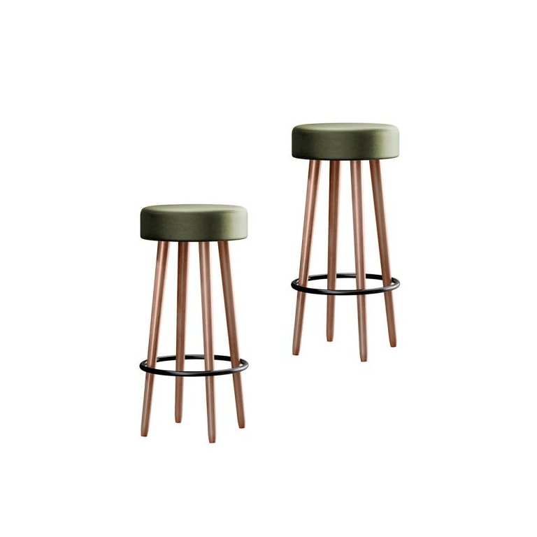 Kit 2 Banqueta Berlin Cor Verde Salaone