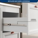 Ver imagem 6 de Cozinha Modulada Compacta Americana 2 Peças com Balcão 2 Portas 2 Gavetas Tampo Unna Branco