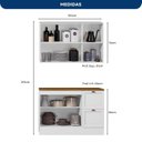 Ver imagem 3 de Cozinha Modulada Compacta Americana 2 Peças com Balcão 2 Portas 2 Gavetas Tampo Unna Branco