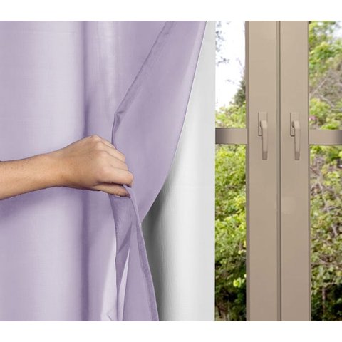 Cortina Blackout PVC com Voil Liso 1,80 M x 2,80 M Campari - Lilás