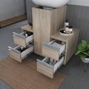 Ver imagem 2 de Gabinete Banheiro Coluna para Encaixe Madeirado Inteiro