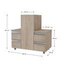 Ver imagem 3 de Gabinete Banheiro Coluna para Encaixe Madeirado Inteiro