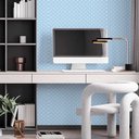 Ver imagem 1 de Papel de Parede Poá Padrão Bolinhas Brancas em Fundo Azul - 3,0m