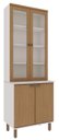 Ver imagem 1 de Armário Cristaleira com 2 Portas de Vidro 1533 Linha Atria Genialflex