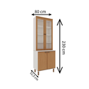 Ver imagem 2 de Armário Cristaleira com 2 Portas de Vidro 1533 Linha Atria Genialflex