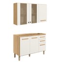 Ver imagem 1 de Armario Aereo e Balcao 16982x16988 Freijo Off White Cristal Nicioli