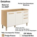 Ver imagem 2 de Armario Aereo e Balcao 16982x16988 Freijo Off White Cristal Nicioli