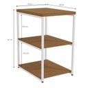 Ver imagem 3 de Mesa de Apoio Lateral 76 Cm Mdp Li004 Canela Branco Kpb