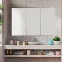 Ver imagem 5 de Espelho para Banheiro Armário 3 Portas com Fundo - 90cm