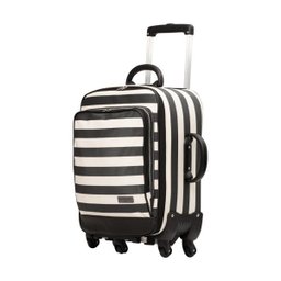 Mala de maternidade com rodinha preta listrada - Pirulitando Baby - 3