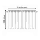 Ver imagem 3 de Cortina Blackout PVC com Voil Liso 2,50 M x 2,80 M Campari - Rosa-Escuro