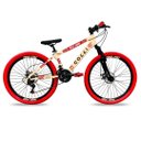 Ver imagem 1 de Bicicleta Colli Grau Aro 26 21v Freio a Disco - Bege e Vermelho