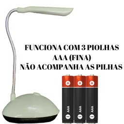 Luminaria de Mesa 22cm 4 Leds a Pilha - 8