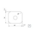 Ver imagem 2 de Cuba de Embutir Lavínia Aço Inox Polido Tramontina 94081556