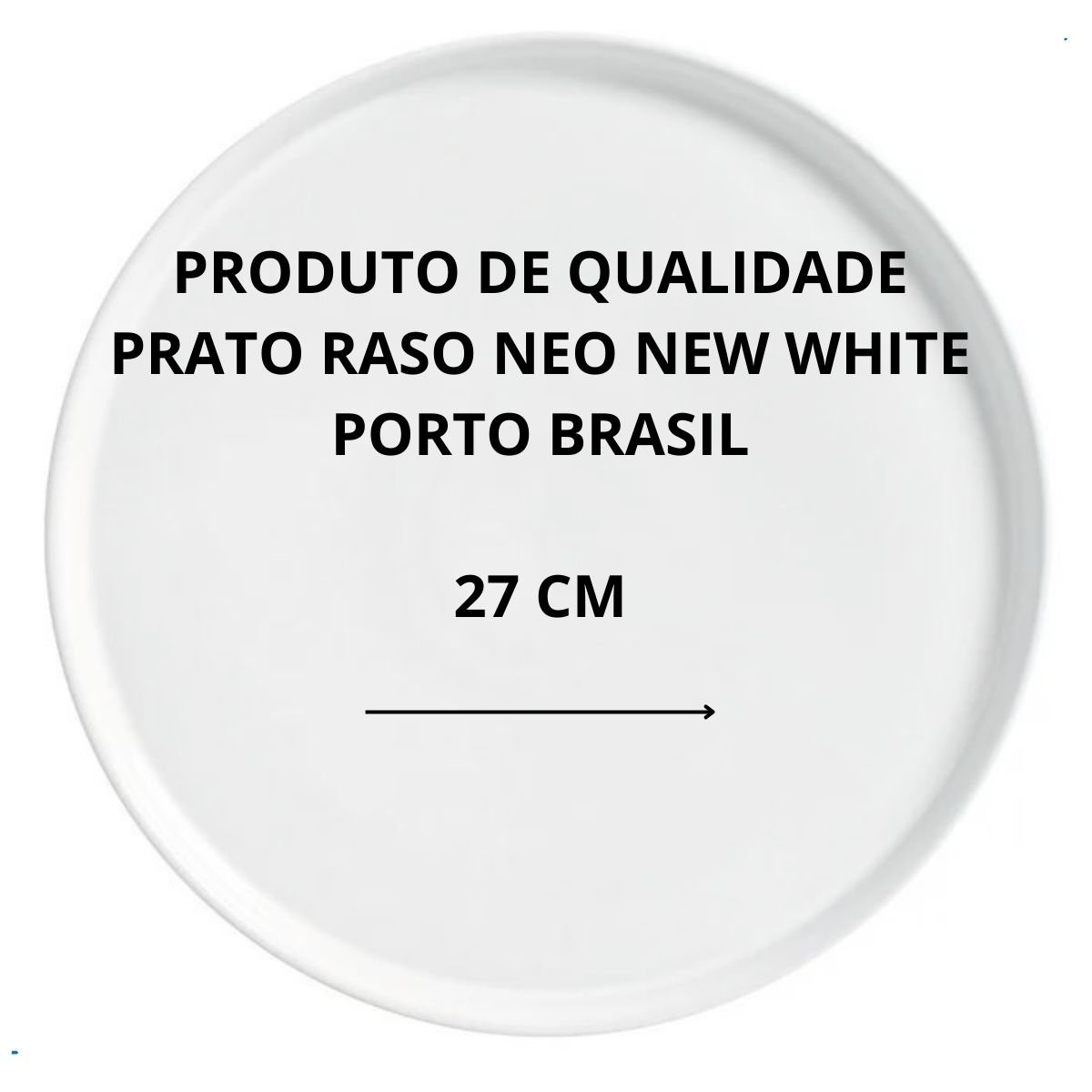 Prato Raso Stoneware Neo New White Porto Brasil Cerâmica Conjunto de Prato, Prato Raso, Stoneware, P - 2