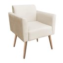 Ver imagem 5 de Kit 2 Poltronas Marisa Suede Pés Palito Natural D’Rossi - Bege
