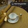 12 Jogo Americano Redondo Mesa Posta Sousplat Luxo Pvc Pmam - 5