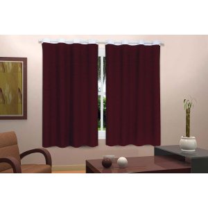 Cortina Maine Tecido Oxford 1,80m X 2,80m Campari Textil: Bordô