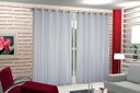 Ver imagem 1 de Cortina Yara Tecido Rústico Com Voil 2,7m X 3m Campari: Branco