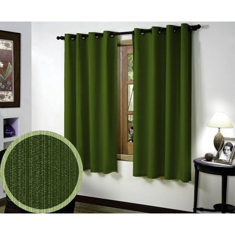Cortina Tecido Rústico 1,80m Altura X 3,00m Largura Campari: Verde Musgo